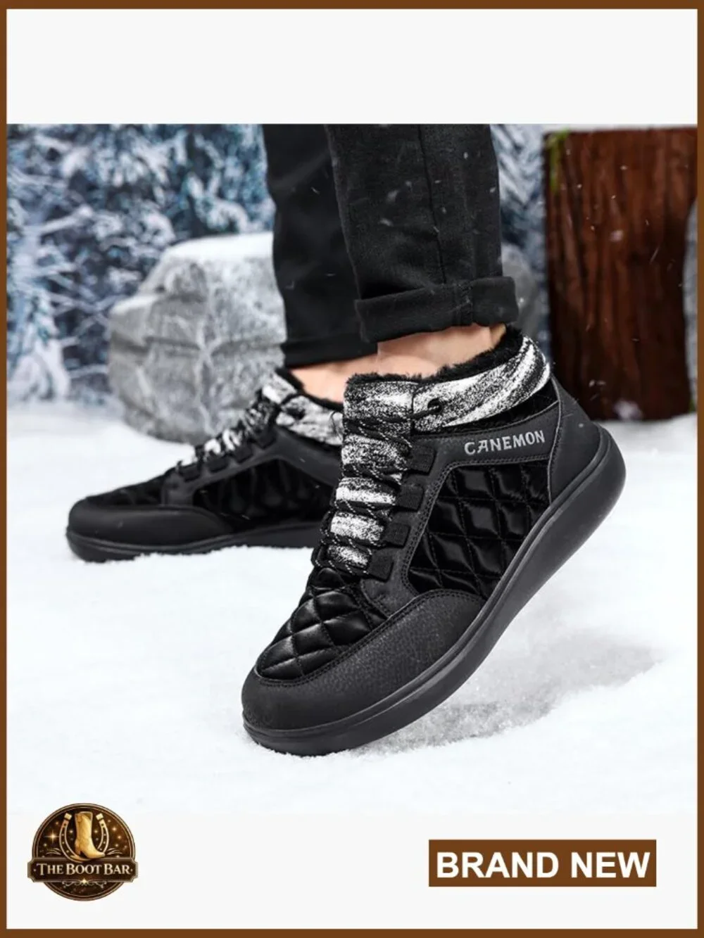 Wide Toe Box Snow Boots - Fur Lined Non Slip Ankle Booties